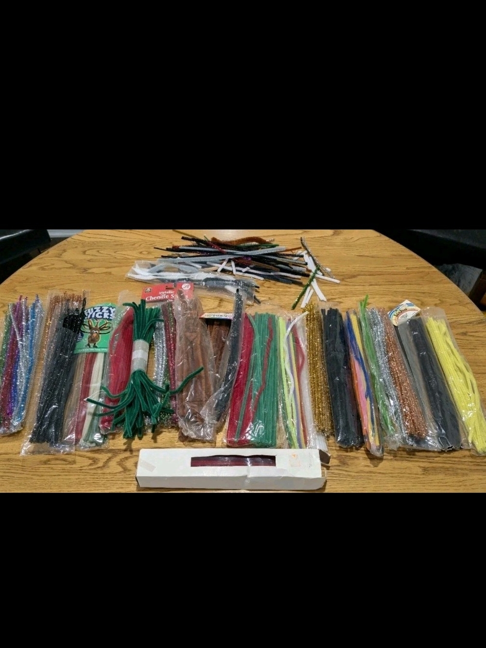 Huge Lot Of Chenille Stems Mix Of Modern & Vtg Open & Sealed Crafting
